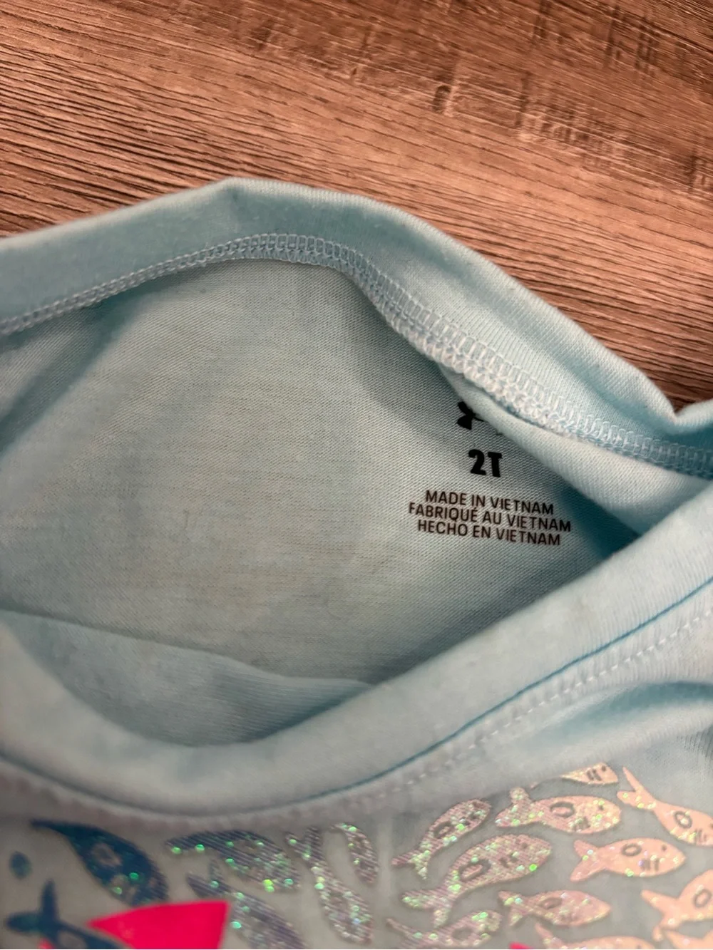 Under Armour Girls' Blue Teal Swim Tee & Shorts Set 2T